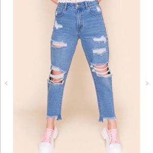 High waisted mom jeans